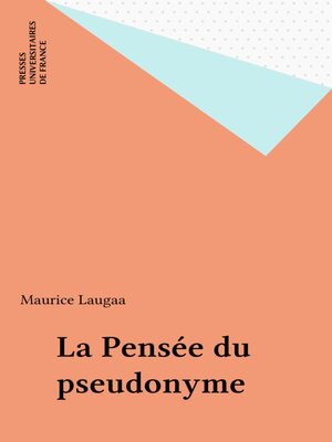 cover image of La Pensée du pseudonyme
